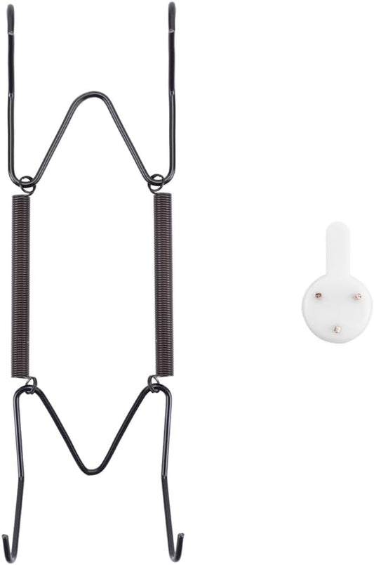 Bilillo Plate Hangers for The Wall, Suitable for 6''-8'' Decorative Plate,Invisible Heavy Duty Wire Plate Holder with Wall Hooks, Plate Hangers for Displaying Plates, Platter, Dish (Black)