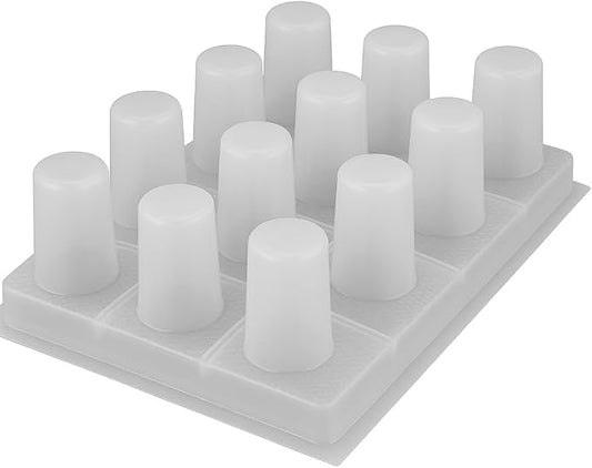 12-Cavity Ice Pop Gelatin Mold – Molde para Gelapaletas – 50 mL Popsicle Mold Tray – Plastic Frozen Gelatin Mold – Made in Mexico