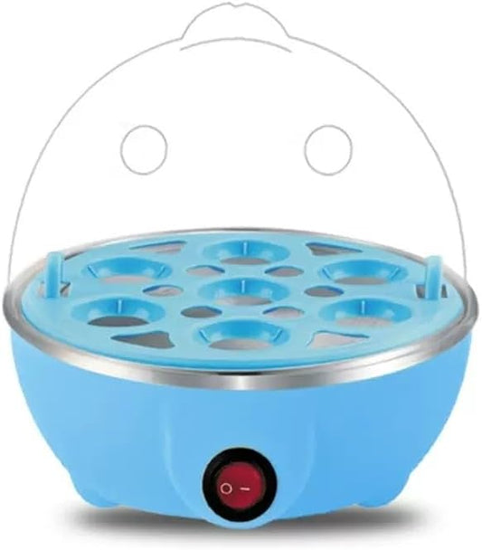 Egg Cooker, Electric Hard Boiled Egg Cooker with Anti-Dry Burning, Egg Steaming Breakfast Machine, Household Rapid Egg Cooker with Automatic Power-Off for 6 Eggs,Bule