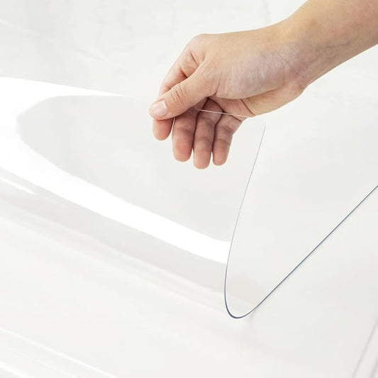 Warmstar Clear Table Cover Protector 36 x 66 Inch,1.5mm Thick Plastic Table Cover Rectangle,PVC Clear Table Protector,Desk Protector Mat for Kitchen, Dresser, Writing Desk，Dining Room Table