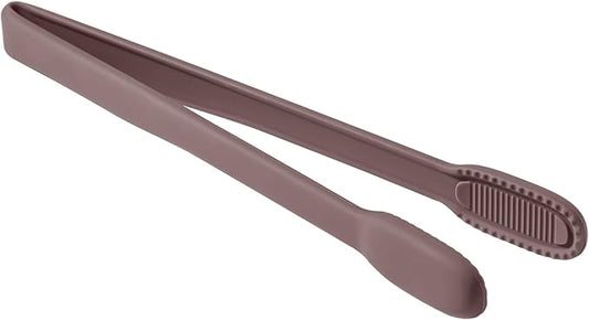 carrotez Silicone Cooking Kitchen Tongs, Anti-Slip,Non-Scratch Serving Tongs 9.25 Inches - Milk Cocoa