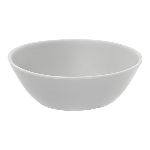 Carlisle FoodService Products Ridge Reusable Plastic Bowl Soup Bowl for Home and Restaurant, Melamine, 8 Ounces, Cement