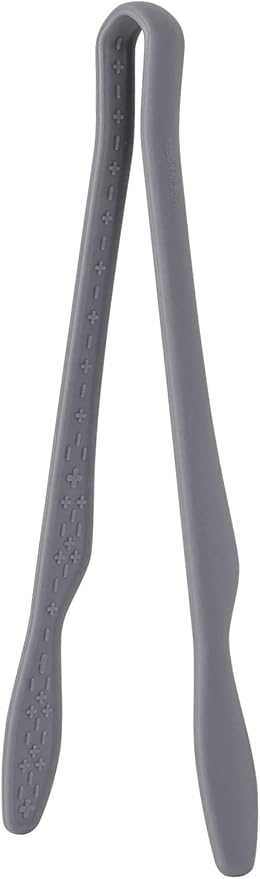 carrotez Silicone Tongs for cooking, Anti-Slip,Non-Scratch kitchen tongs 9.5 Inch 1 Pack - Modern Gray