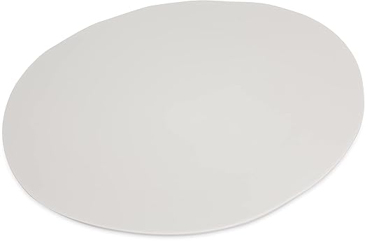 Carlisle FoodService Products Ridge Reusable Plate Rimless Plate for Home and Restaurant, Melamine, 11 Inches, Cement, (Pack of 12)