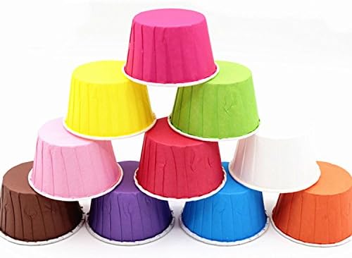 1000-Pack Random Colorful Baking Cup, Dots/Stripes, Standard