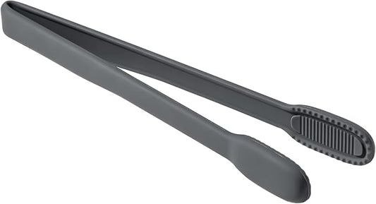 carrotez Silicone Cooking Kitchen Tongs, Anti-Slip,Non-Scratch Serving Tongs 9.25 Inches - Dark Gray
