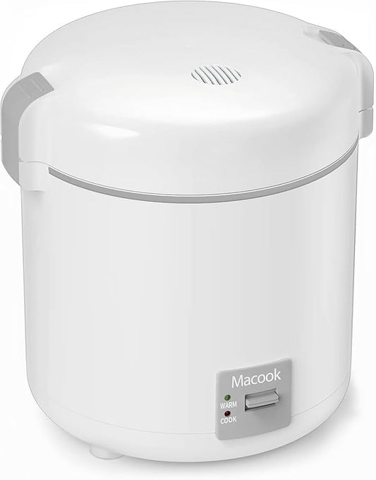 Rice Cooker Small 1-1.5 Cups Uncooked(3 Cups Cooked), Mini Rice Cooker with Removable Nonstick Pot, One Touch&Keep Warm Function, Travel Rice Cooker for Soup Grain Oatmeal Veggie, White