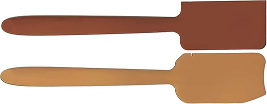 2-Pack Jar Scraper Spatula – Food Saver for Peanut Butter, Mayo, Tomato Paste & Jars – Flexible Silicone Reaches Corners & Bottoms – Kitchen Scraper Tool, Dishwasher Safe (Sand/Coral)