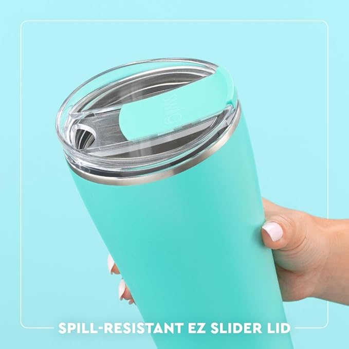 Swig Life 32oz Insulated Tumbler, Travel Coffee Tumbler with Lid, Cup Holder Friendly Travel Coffee Mug, Stainless Steel with Lid, Kentucky Derby Cups, Horse Racing (Go Baby Go)