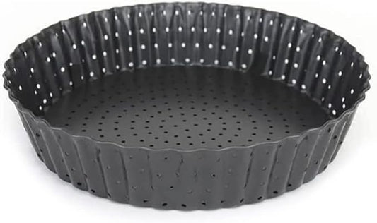 Quiche Lorraine Deep Dish Pie Pan - 9.44 inch Tart Pans with Removable Bottoms - Apple Pie Pan - 9.44 inch Tarte Tatin Pan - Deep Dish Pie Crust - Quiche Baking Dish