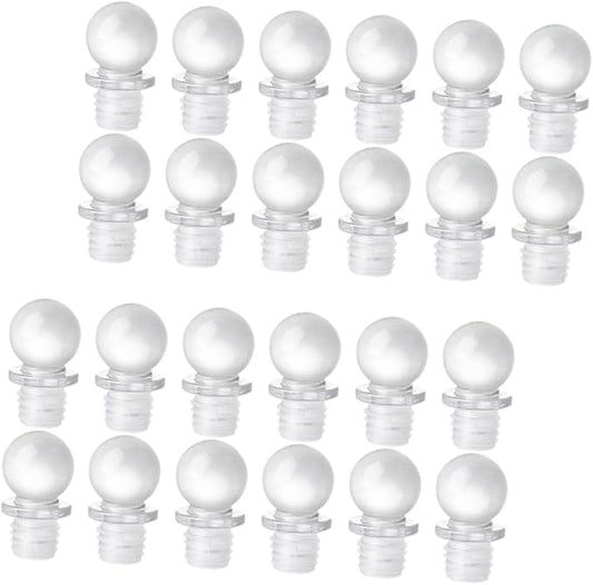 24pcs Glass Ball Wine Stoppers with Silicone Seal Reusable Bottle Caps for Wine Aromatherapy Perfume and Cosmetic Bottles Convenient and Versatile Savers
