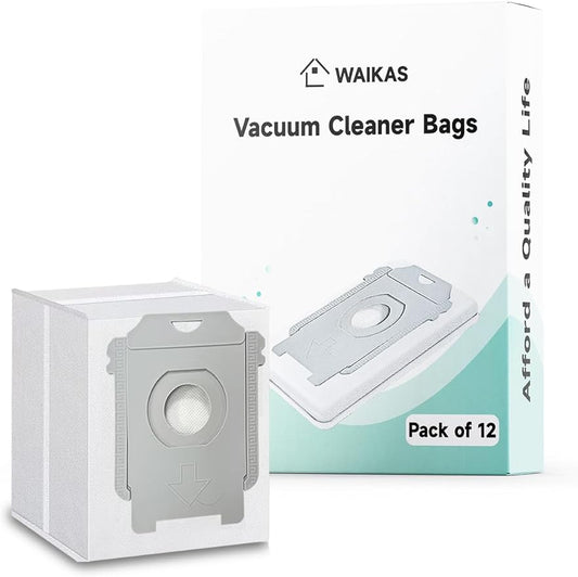 12 Pack Vacuum Bags for iRobot Roomba i7+, i7 Plus, i3, i3+, i4, i4+, i5, i5+, i8, i8+, i6, i6+, j5, j5+, j7+, s9+, s9 Plus, i/s/j Series Clean Base Automatic Dirt Disposal Bags