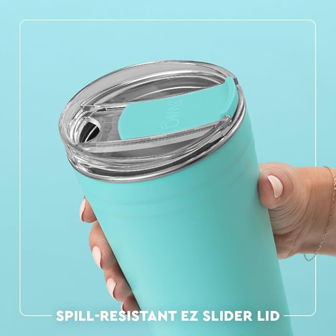 Swig Life 24oz Party Cup, Stackable Insulated Travel Coffee Tumbler with EZ Slider Lid, Cup Holder Friendly Travel, Stainless Steel 24 oz Tumbler, Reusable Mug (Hoppy Easter)