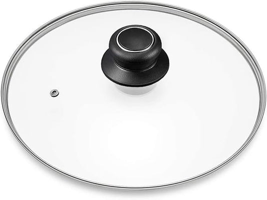 15.4 Inch Tempered Glass Lid Replacement Cover for 15.4" Cast Iron Skillets, Frying Pans and Wok, Clear