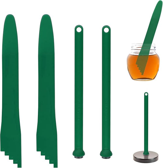 Catcan 4 PCS Canning Tools and Equipment Include 2 Pack Canning Magnetic Lid Lifter with 2 Pack Canning Bubble Popper Heat Resistant Home Easy Canning Kits (Green)