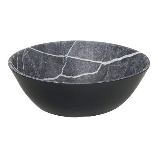 Carlisle FoodService Products Ridge Reusable Plastic Bowl for Home and Restaurant, Melamine, 22 Ounces, Soapstone