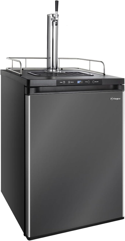 Kegco K309X-1 Keg Dispenser, 1 Faucet, Black Stainless Steel