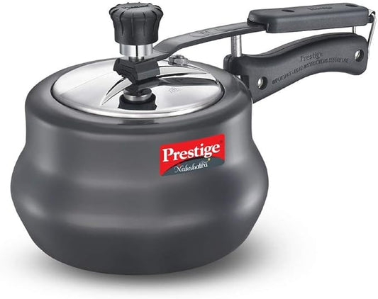 Prestige Nakshatra Plus Hard Anodised Handi 2 Litre, Black, 2 Liter