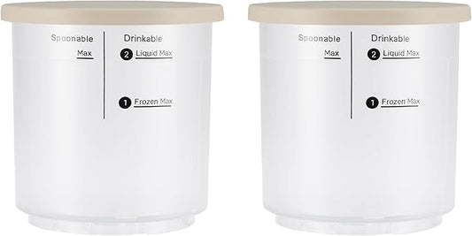 BLACK+DECKER Perfect Pint Ice Cream Maker Accessories – 2-Pack 1-Pint Replacement Jars, Extra Containers for Ice Cream, Gelato, Sorbet & Frozen Yogurt