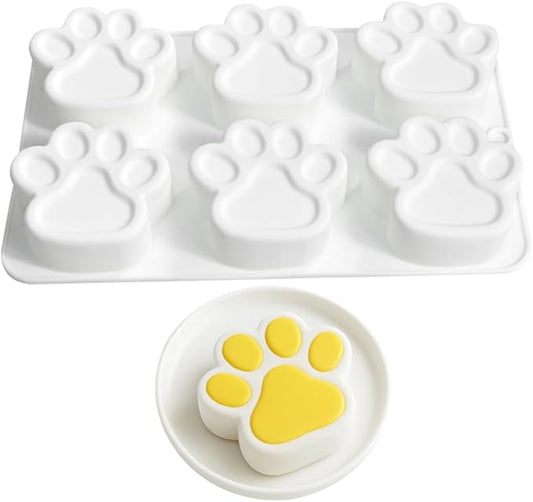 Silicone Mousse Mold Bear Cat Paw Non-Stick Baking Molds for Homemade Chocolate, Jelly, Pudding, Ice Cream, Cheesecake and Cupcake, Flexible Dessert Decorating Bakeware (G_Bear's Paw)