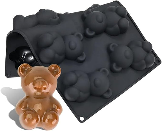 3D Silicone Mold Bear, Mousse Cake Baking Molds, Fondant Mould for Baking Cake, French Dessert Mould for Pastry Chocolate, Soap and Ice Cream (B_ Bear)