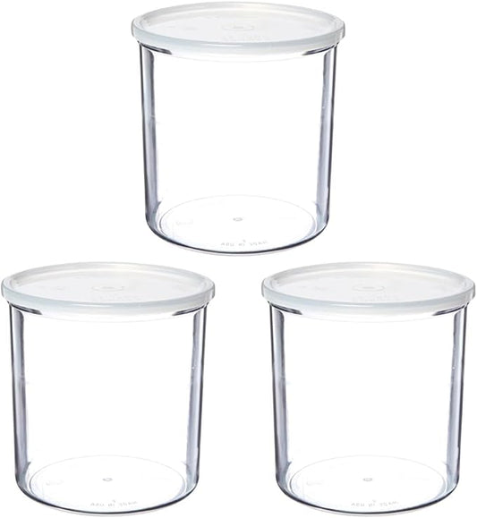 Cambro CCP27152 Clear 2.7 Qt Crock with Lid, Clear, Pack of 3