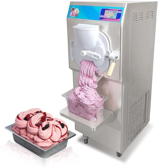 Kolice ETL Certificate Commercial Hard ice Cream Machine, Gelato Hard ice Cream Making Machine, Hard ice Cream Maker, Batch Freezer-Italy Designed Extra Strong Door, 9-11 gal per Hour