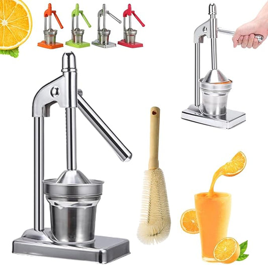 Cast Iron Juicer Hand Press, Manual Cast Iron Juicer Hand Press, Stainless Steel Lemon Squeezer, Heavy Duty Countertop Manual Juicer for Home and Kitchen Bar, Easy to Clean