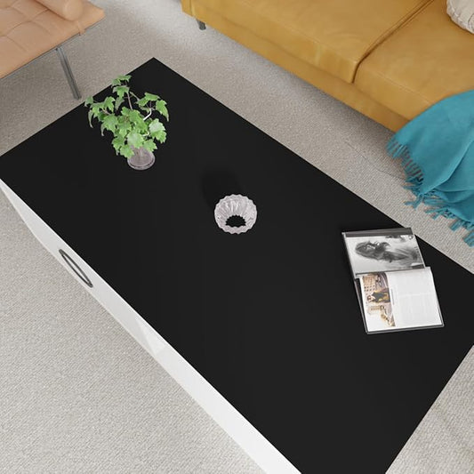 Leather Table Cover,1.8mm Thick,28x48 Inch Desk Cover,Large Desk Mat,Table Protector,Table Cover Protector,Table Protectors for Rectangle Tables(Black+Black,28x48)