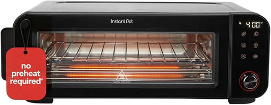 Instant Pot No Preheat Required* 6-in-1 Pizza and Toaster Oven with InstantHeat Technology, Fits a 12" Fresh or Frozen Pizza, Bake, Toast, Broil, & Reheat
