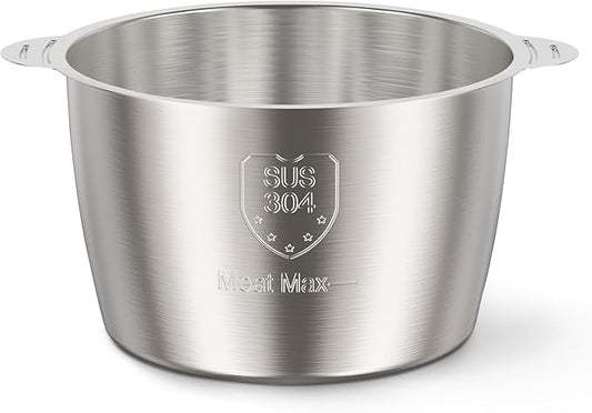 SUS 304 Stainless Steel Bowl Compatible with Ganiza GC10 & GC10-S Food Processor, 1PCS, 8Cup