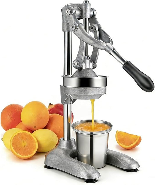 Cast Iron Juicer Commercial Grade Manual Citrus Juicer Heavy Duty Stainless Steel for Oranges Lemons Spout ﻿ Heavy Duty Hand Juicer Press