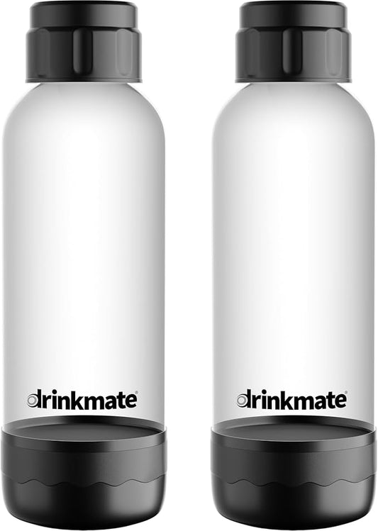 Drinkmate Carbonation Bottles (Twin-Pack) (1L, Black)