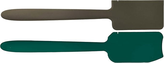 2-Pack Jar Scraper Spatula – Food Saver for Peanut Butter, Mayo, Tomato Paste & Jars – Flexible Silicone Reaches Corners & Bottoms – Kitchen Scraper Tool, Dishwasher Safe (Turquoise/Slate)