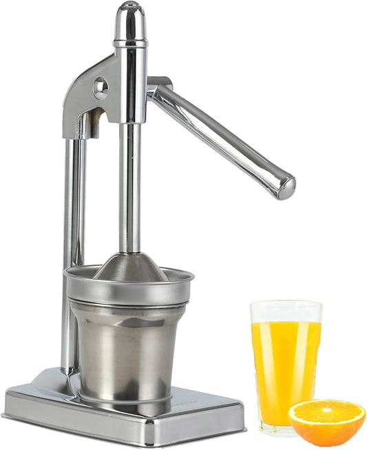 Cast Iron Manual Citrus Juicer, Stainless Steel Lemon Squeezer, Heavy Duty Countertop Press Machine for Fresh Orange Juice, Kitchen