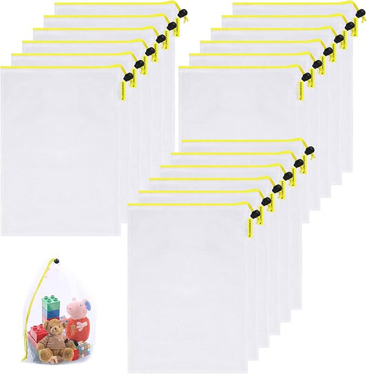 18 pack Reusable Produce Bags,Reusable produce bags for grocery,Thick Medium Pack mesh bags Washable Grogery Bags,useful for storage fruits,vegetables,toys