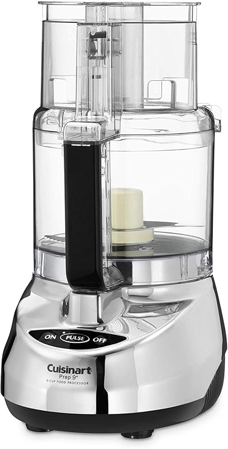 Cuisinart DLC-2009CHBMY Prep 9 9-Cup Food Processor, Brushed Stainless (Renewed)