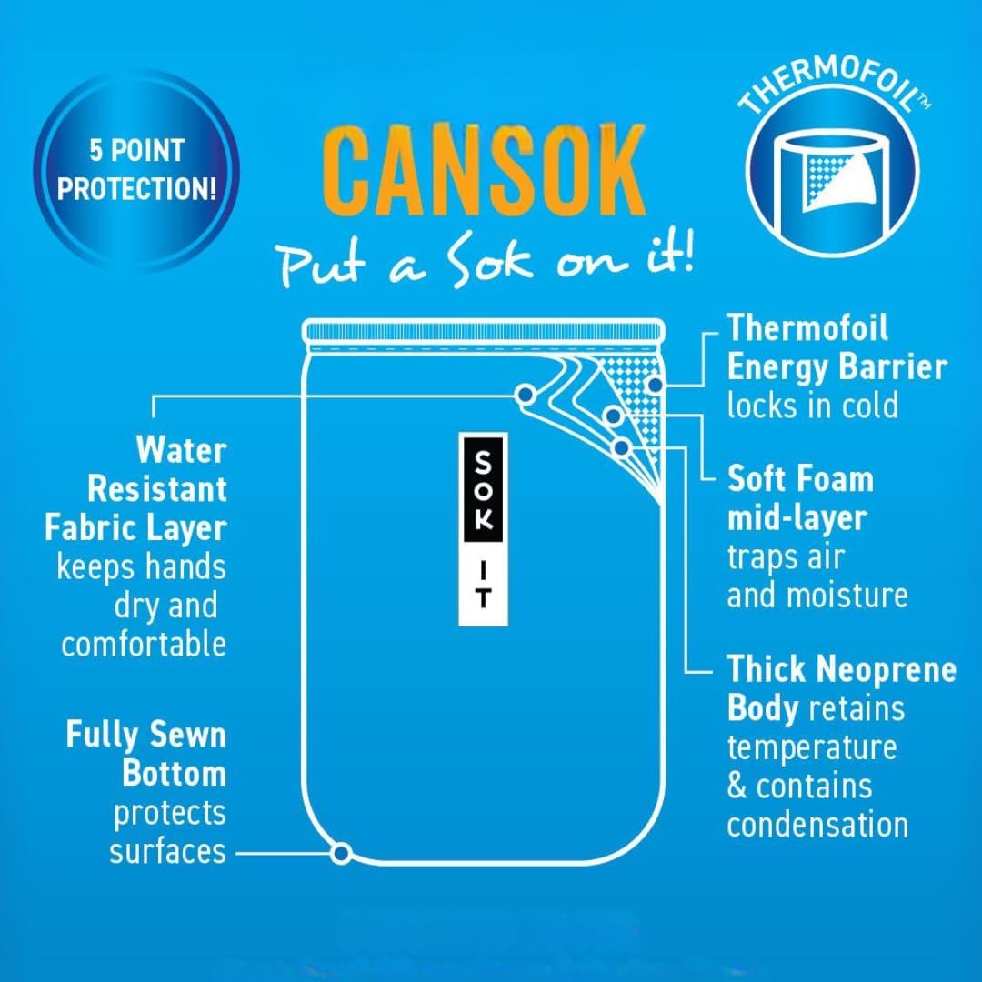 Sok It CanSok Sleeve for Beer & Soda Insulated Neoprene Cover (Acceptance Letter, 12oz Can Sleeve)