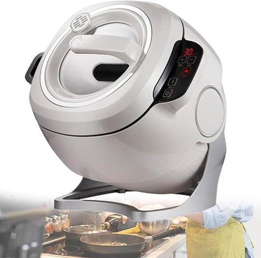Automatic Cooking Machine, 6L Auto Cooking Wok Fried Rice Machine,One-Click Smart Start, 360 ° Automatic Rotation, for Stir Frying,Stewing,Cooking,110V1000W