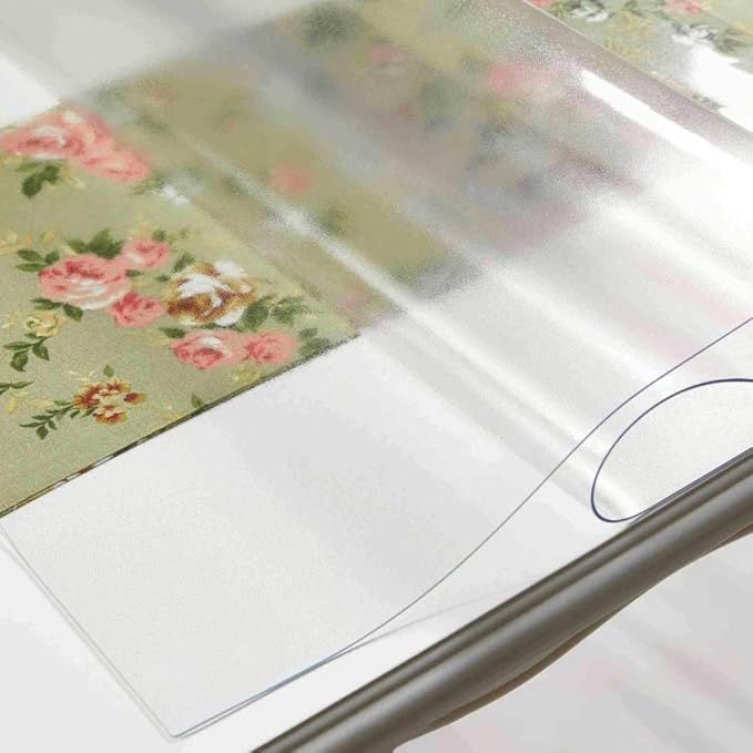 NECAUX Custom 12 x 36 Inch Frosted Desk Cover Protector, 1.5mm Thick Plastic Desk Pad, Desk Protector Frosted, Desk Mats on top of Desks, Vinyl Table Cover Protector for Computer Desk, Writing Desk