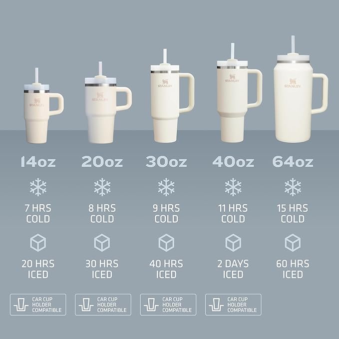 STANLEY Quencher H2.0 Tumbler with Handle and Straw 40 oz | Flowstate 3-Position Lid | Cup Holder Compatible for Travel | Insulated Stainless Steel Cup | BPA-Free | Dried Pine
