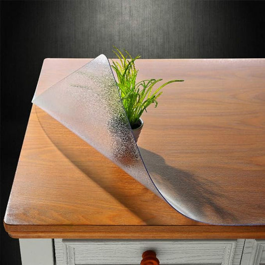 NECAUX Custom 18 x 24 Inch Frosted Desk Cover Protector, 1.5mm Thick Plastic Desk Pad, Table Cover Tablecloth Protector for Office Computer Writing Desk, Side Table, End Table, Night Stand, Dresser