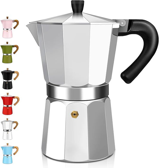 12 Cup Aluminum Espresso Stovetop Moka Pot Express Coffee Maker Percolator Italian Classic Mocha Coffee Machine for Italian and Cuban Cafe Brewing for Home & Camping 600ml 20oz