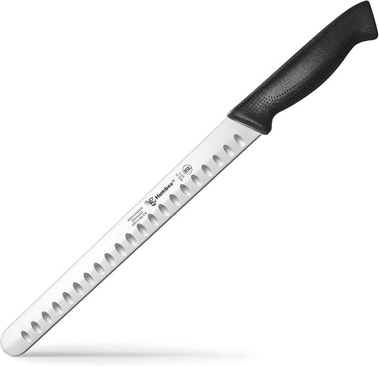 Carving Knife 11-Inch with Razor Sharp Granton Edge for Turkey, Ham, Meat Slicing and Cutting – NSF Certified, German Stainless Steel Blade, Black