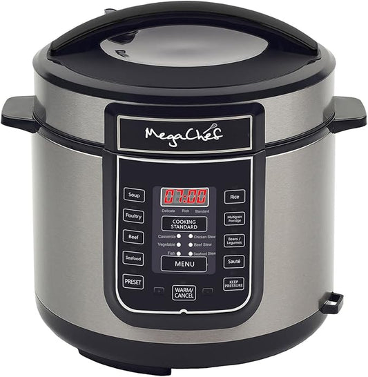 6 Quart Digital Pressure Cooker with 14 Pre-set Multi Function Features
