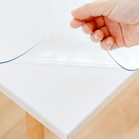 12 x 36 Inch Clear Table Cover Protector, Clear Desk Mat, Clear Table Protector, 1.5mm Thick Plastic Table Cover, Vinyl Table Protector, Clear Desk Pad, Desk Mats on Top of Desks