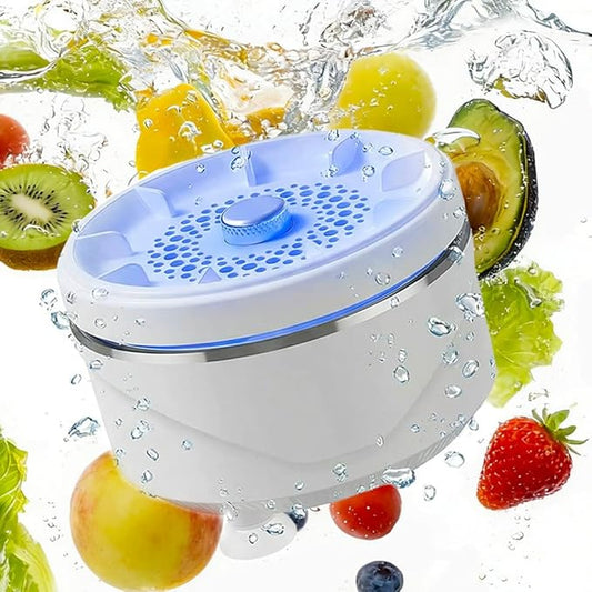 2026 New Fruit and Vegetable Cleaner Machine, Fruit Washing Device Titanium Electrolysis Fruit and Veggie Cleaning Machine, Waterproof Food Purifier for Fruits, Vegetables, Meat and Tableware (A)