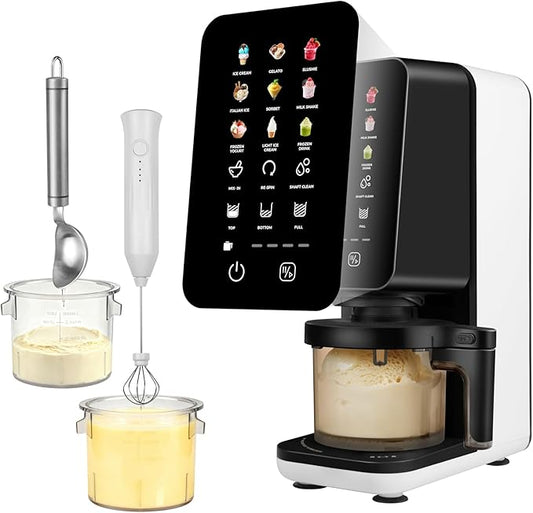 12 In 1 Ice Cream Machine, Electric Soft Serve Ice cream maker machine for Home & Office, Gelato, Slushie, Italian Ice, Sorbet, Milk Shake, FrozenYogurt, Light Ice Cream, Soft Serve Ice Cream Machine