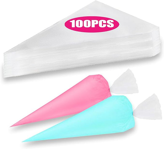 Piping Bags, Pastry Bags 14Inch 100pcs, Disposable Icing Piping Pastry Bags For Cookie/Cake Decorating Supplies, Anti Burst And Non-Slip Thicken Cake Decorating Bags