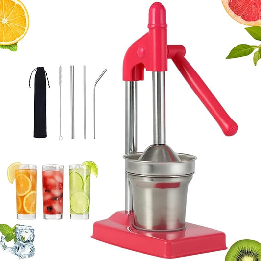 Cast Iron Juicer Hand Press, Heavy Duty Manual Juicer Stainless Steel Lemon Squeezer, for Fresh Orange Juice, Easy-to-Clean for Bar Kitchen